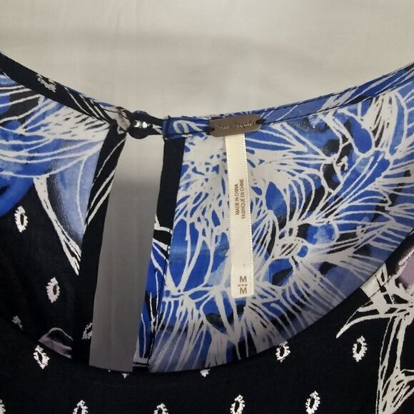 Free People First Kiss Maxi Dress Women's M/L Botanical Night Floral Blue Alter - Picture 8 of 11